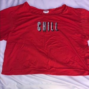chill cropped tee